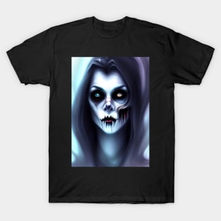 YELLOW AND BLUE EYED HALLOWEEN VAMPIRESS T-Shirt